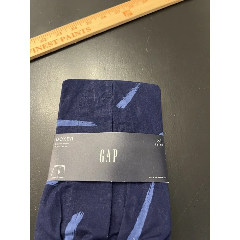 Gap NWT Navy Blue 100% Cotton Men's Boxers Shorts Sz XL 38-40